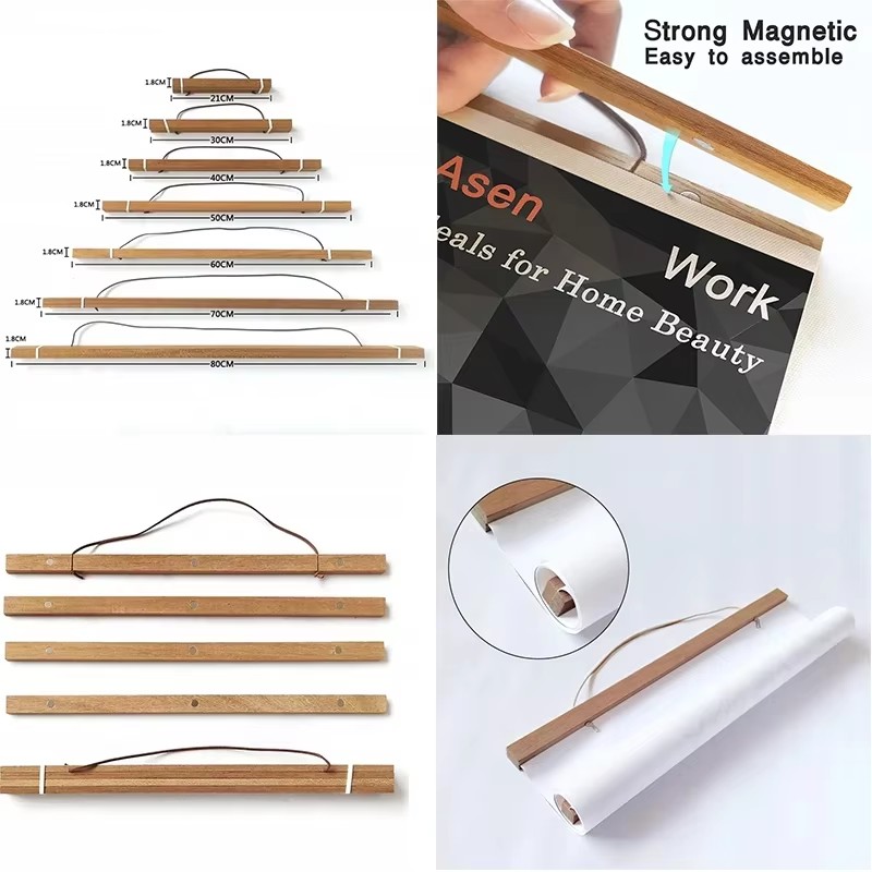 21 30 40 50cm Magnetic Poster  - Engraved Wood Frame ulasan dan harga