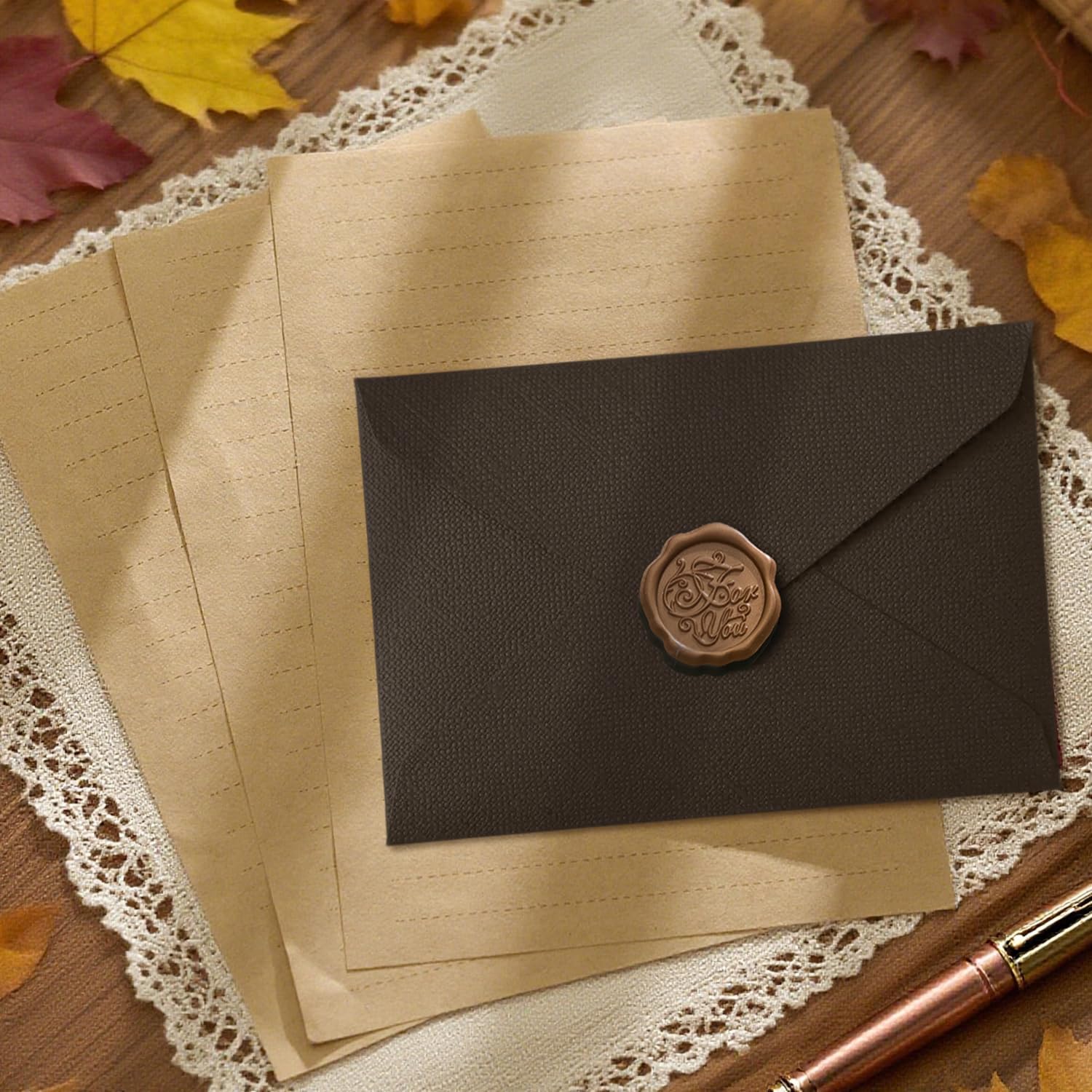 22Pcs Vintage Writing Paper Se - Wax Seal Letter Kit ulasan dan harga