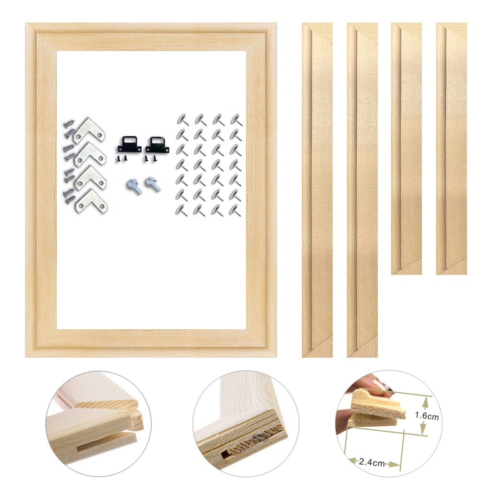 30x40 50x70 70x100cm Canvas Fr - Engraved Wood Frame ulasan dan harga