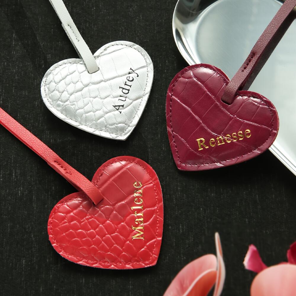Personalized Heart Shape Faux  - Monogram Keychain Leather ulasan dan harga