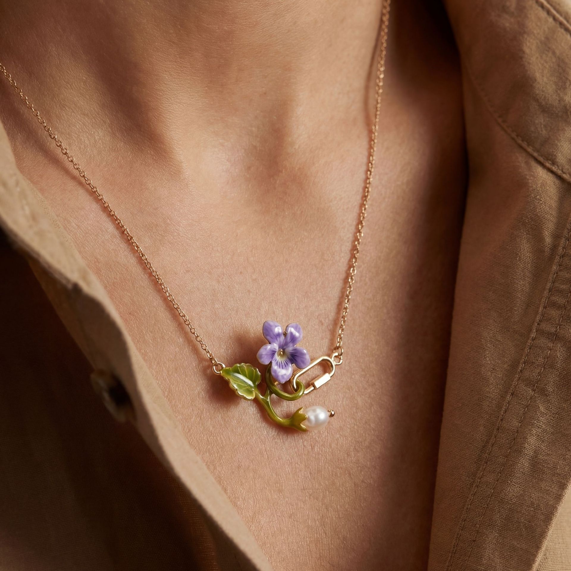 12 Month Birth Flower Necklace - Birth Flower Necklace ulasan dan harga