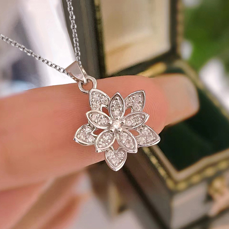 925 Sterling Silver Flower Nec - Birth Flower Necklace ulasan dan harga