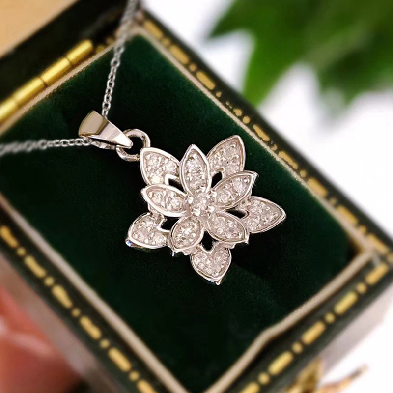 925 Sterling Silver Flower Nec - Birth Flower Necklace ulasan dan harga